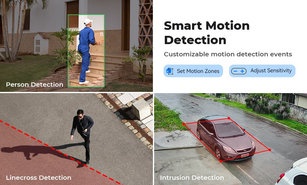 H.View cámara de seguridad Cctv de 5MP y 8MP, videocámara Ip 4K Poe Ai, detecció