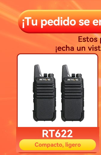 Retevis RT622 Mini Walkie Talkie 2 unidades PMR446 Radio portátil bidireccional