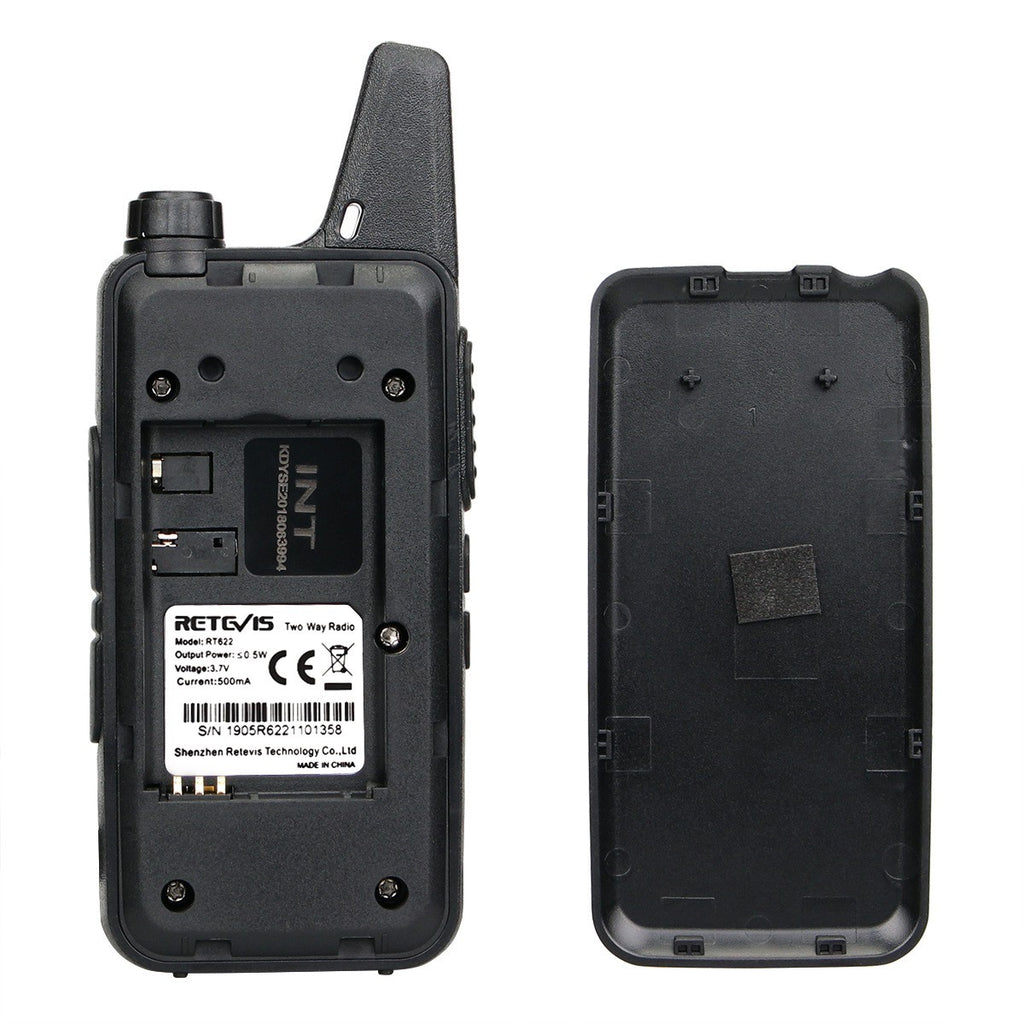 Retevis RT622 Mini Walkie Talkie 2 unidades PMR446 Radio portátil bidireccional