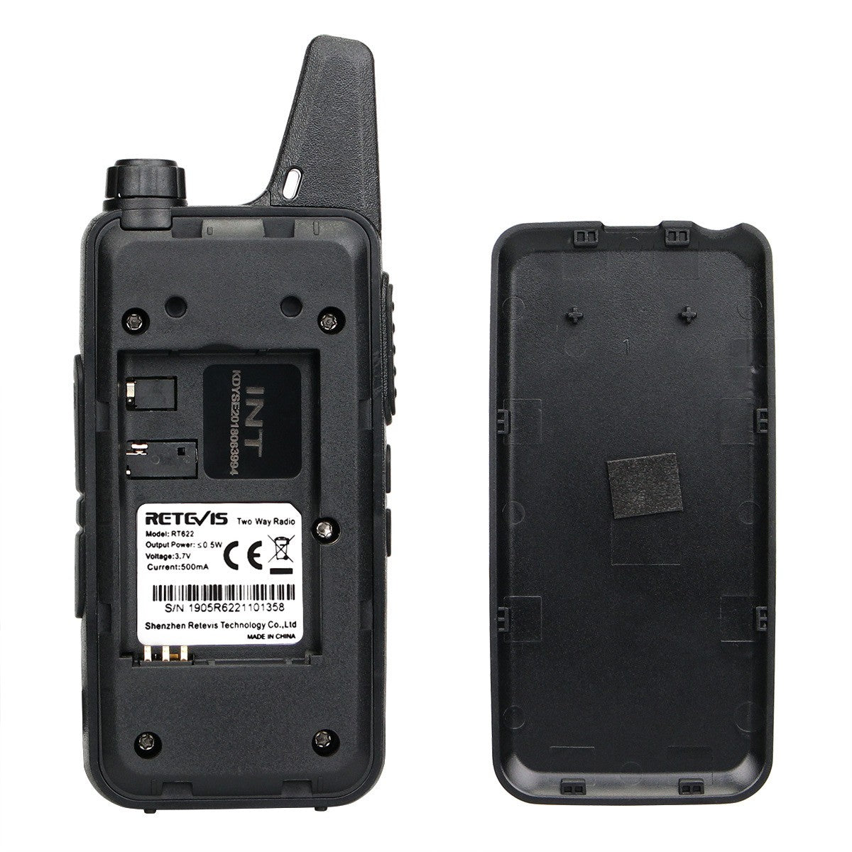 Retevis RT622 Mini Walkie Talkie 2 unidades PMR446 Radio portátil bidireccional