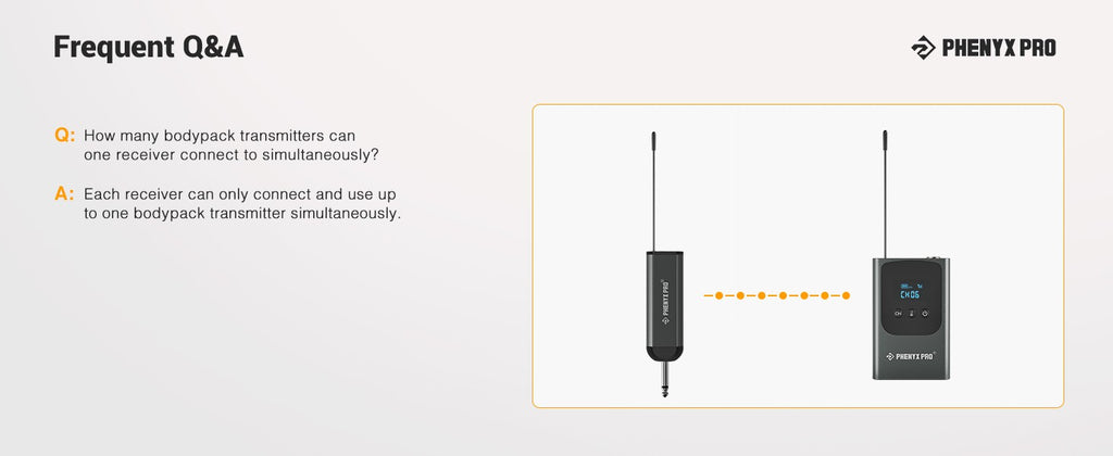 Sistema de Micrófono Inalámbrico Portátil Dual Digital PDP-2-2B Phenyx Pro