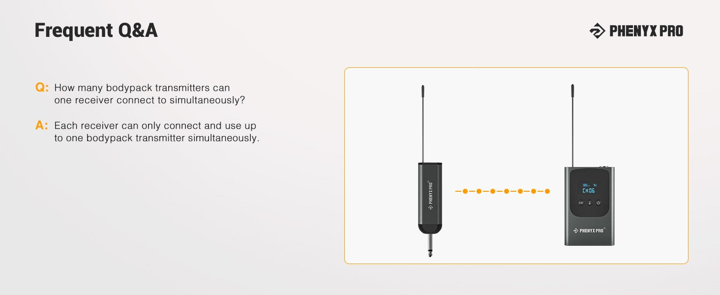 Sistema de Micrófono Inalámbrico Portátil Dual Digital PDP-2-2B Phenyx Pro