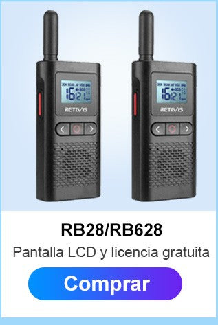 Retevis RT622 Mini Walkie Talkie 2 unidades PMR446 Radio portátil bidireccional