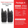Retevis RT622 Mini Walkie Talkie 2 unidades PMR446 Radio portátil bidireccional