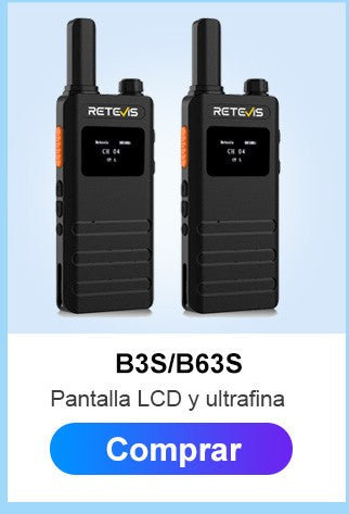 Retevis RT622 Mini Walkie Talkie 2 unidades PMR446 Radio portátil bidireccional