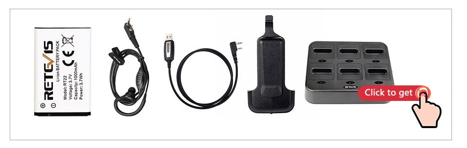 Retevis RT622 Mini Walkie Talkie 2 unidades PMR446 Radio portátil bidireccional
